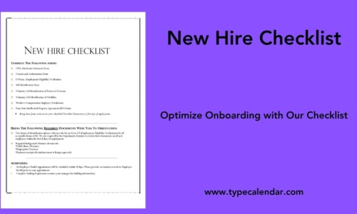 Free Printable New Hire Checklist Templates [PDF, Excel, Word]