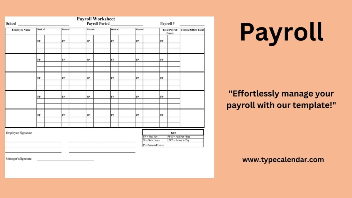 Free Printable Payroll Templates [Excel, PDF, Word] Example