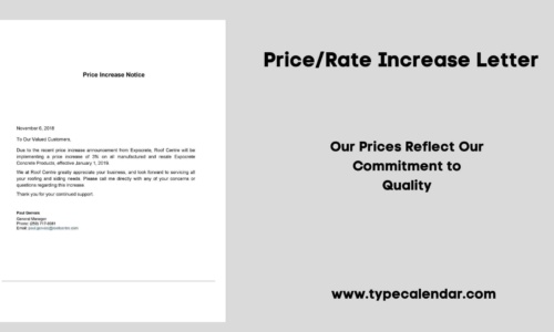 Free Printable Price/Rate Increase Letter Templates [PDF, Excel] Customers