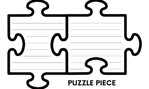 Free Printable Puzzle Piece Templates  [PDF] 4, 12, 24 Piece