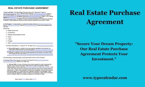 Free Printable Real Estate Purchase Agreement Templates [Word, PDF]