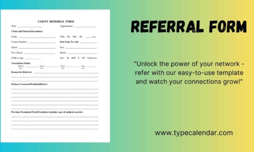 Free Printable Referral Form Templates [Word, PDF] Medical, Mental Health