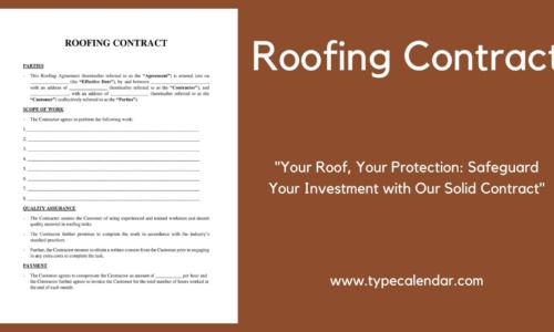 Free Printable Roofing Contract Template [PDF, Excel, Word] Examples / Simple