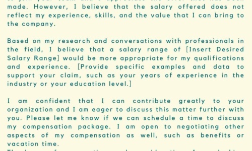 Free Printable Salary Negotiation Letter Templates [After Job Offer] Example