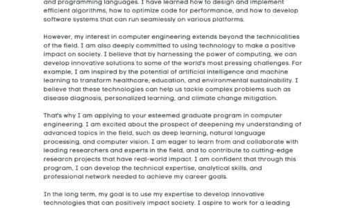 Free Printable Statement of Purpose Templates [Graduate School & Masters]