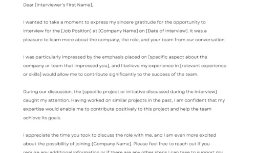 Free Printable Thank You Email After Interview Examples [Subject Line, Teacher]