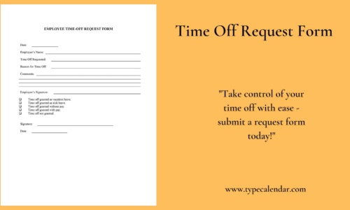 Free Printable Time Off Request Form Templates [Word, Excel] Sample