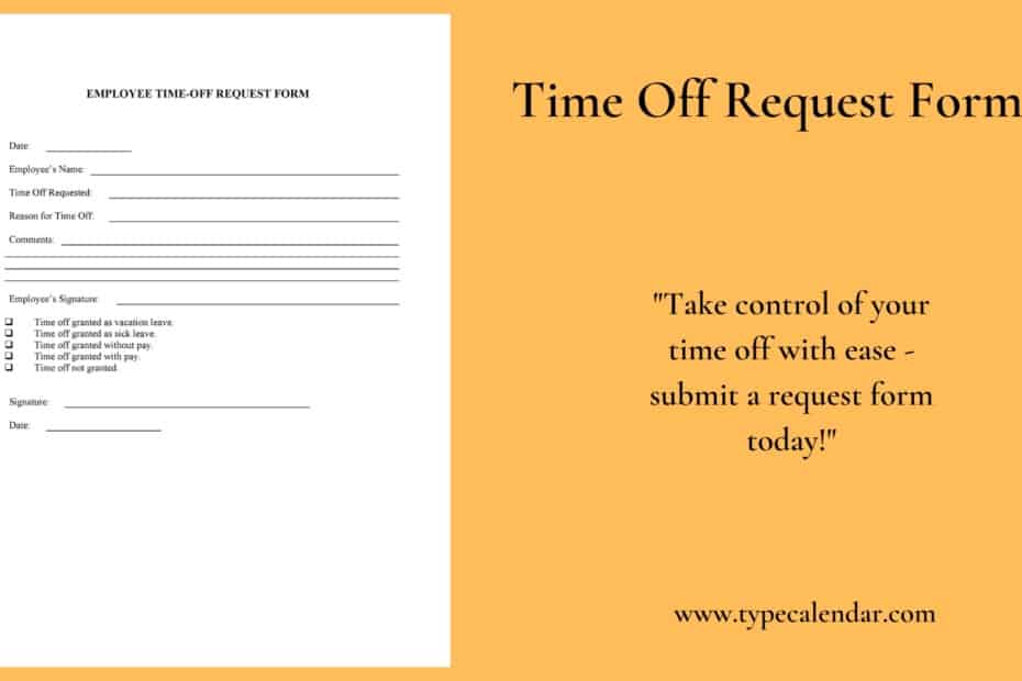 Time Off Request Form