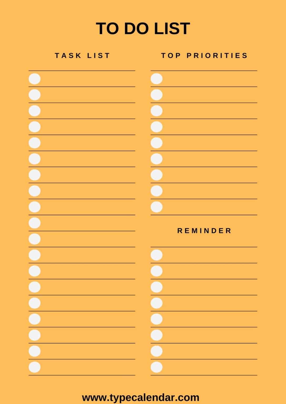 Free Printable To-Do List & Checklist Templates [Word, PDF, Excel]