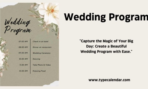 Free Printable Wedding Program Templates [Word, PDF] Folded Examples