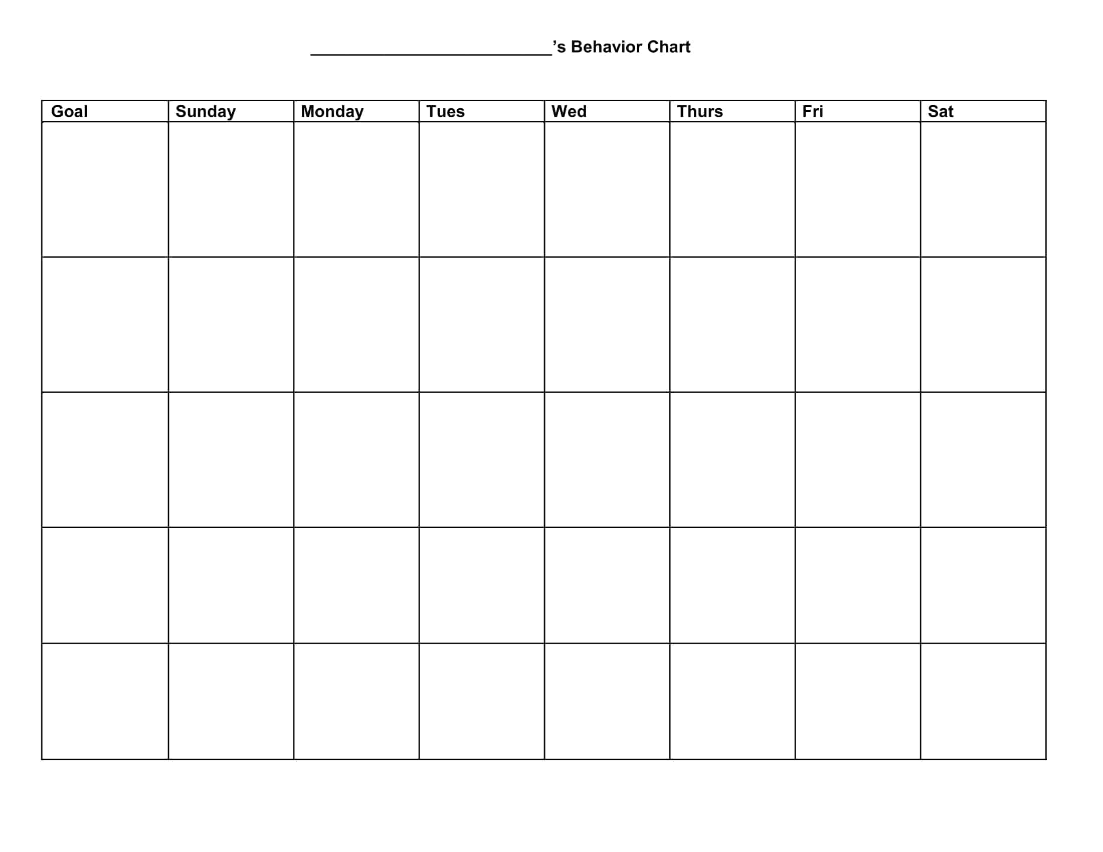 behavior chart printable behavior chart printable