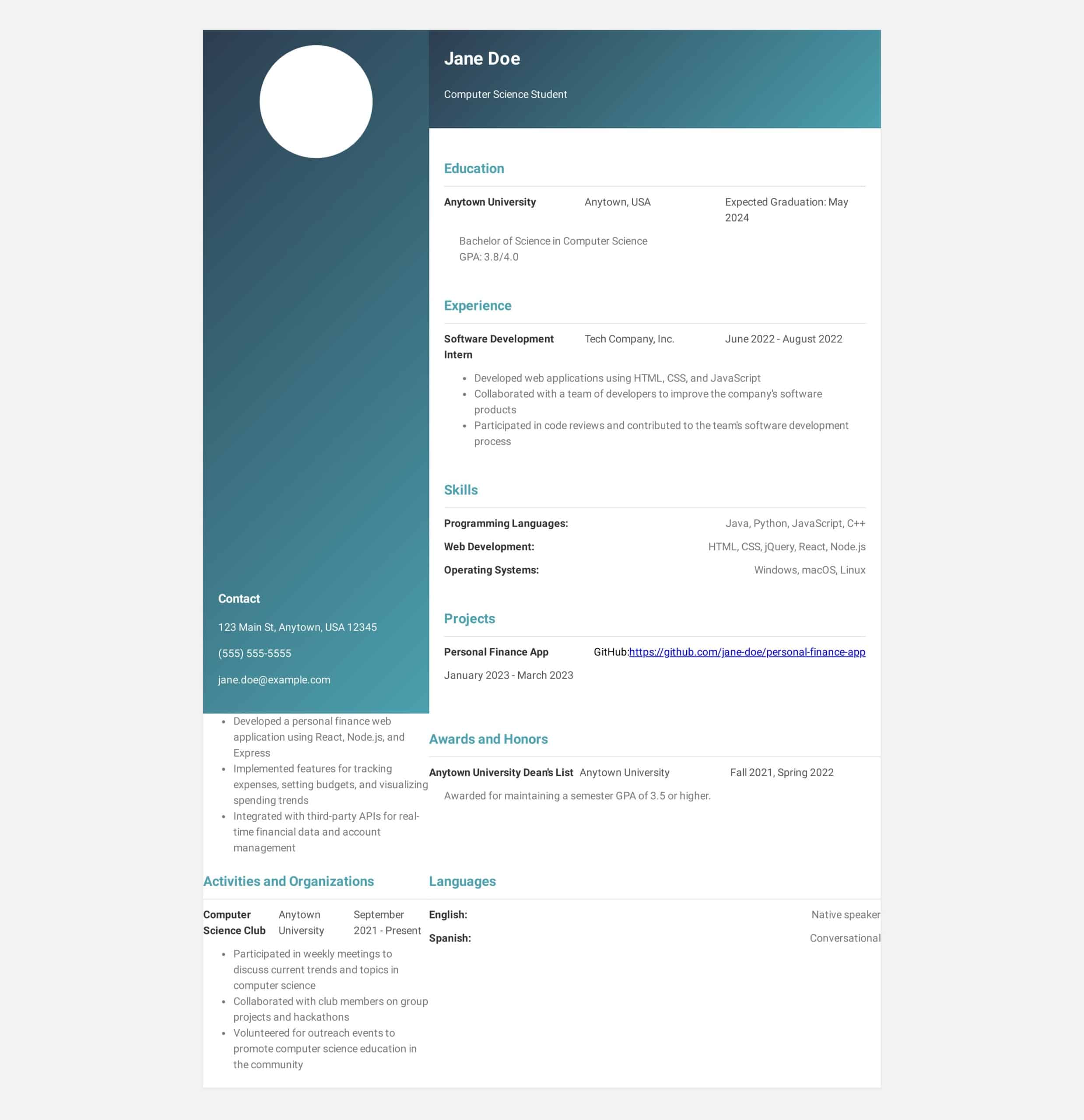 best resume templates for college students best resume templates for college students