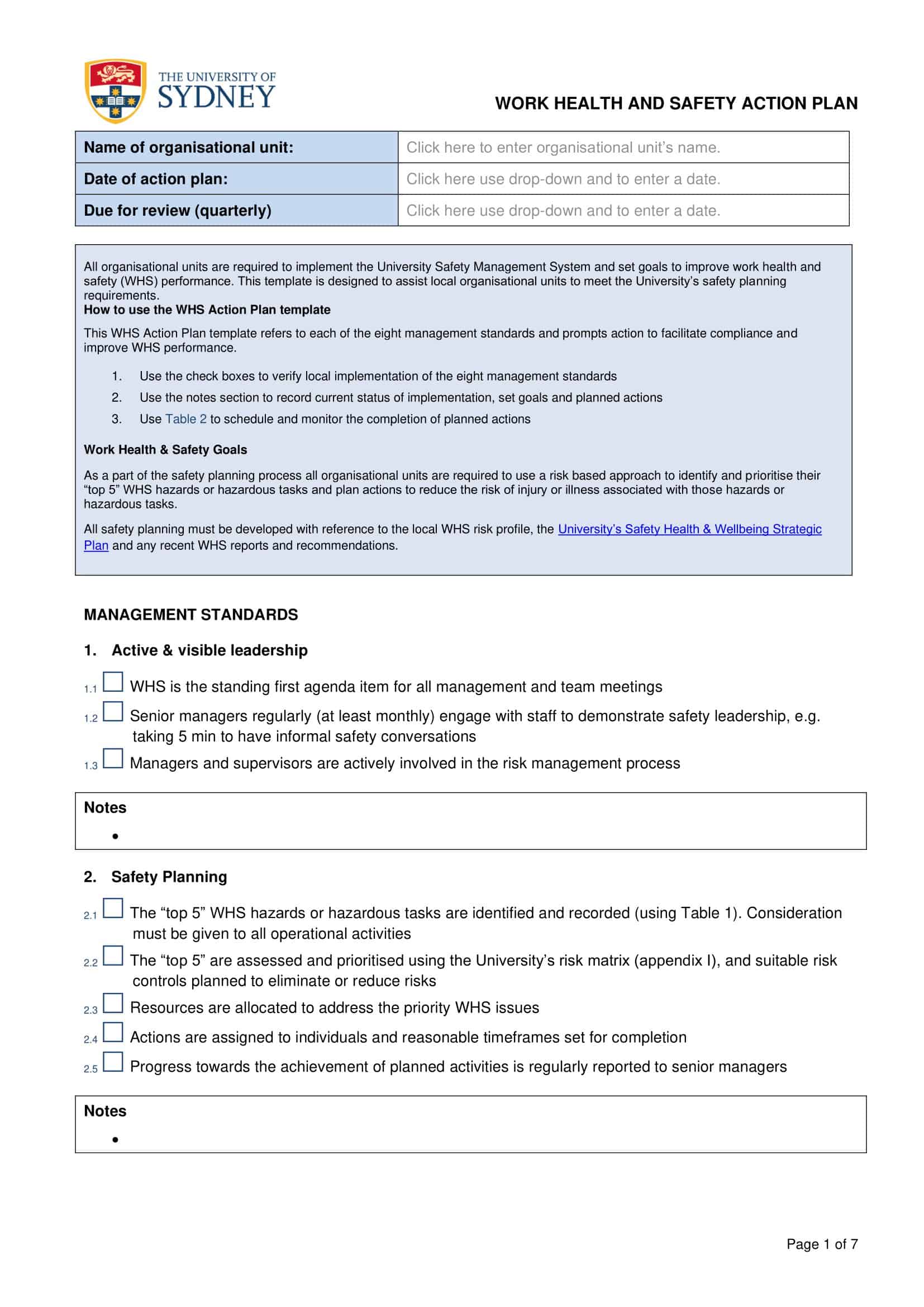business action plan template business action plan template