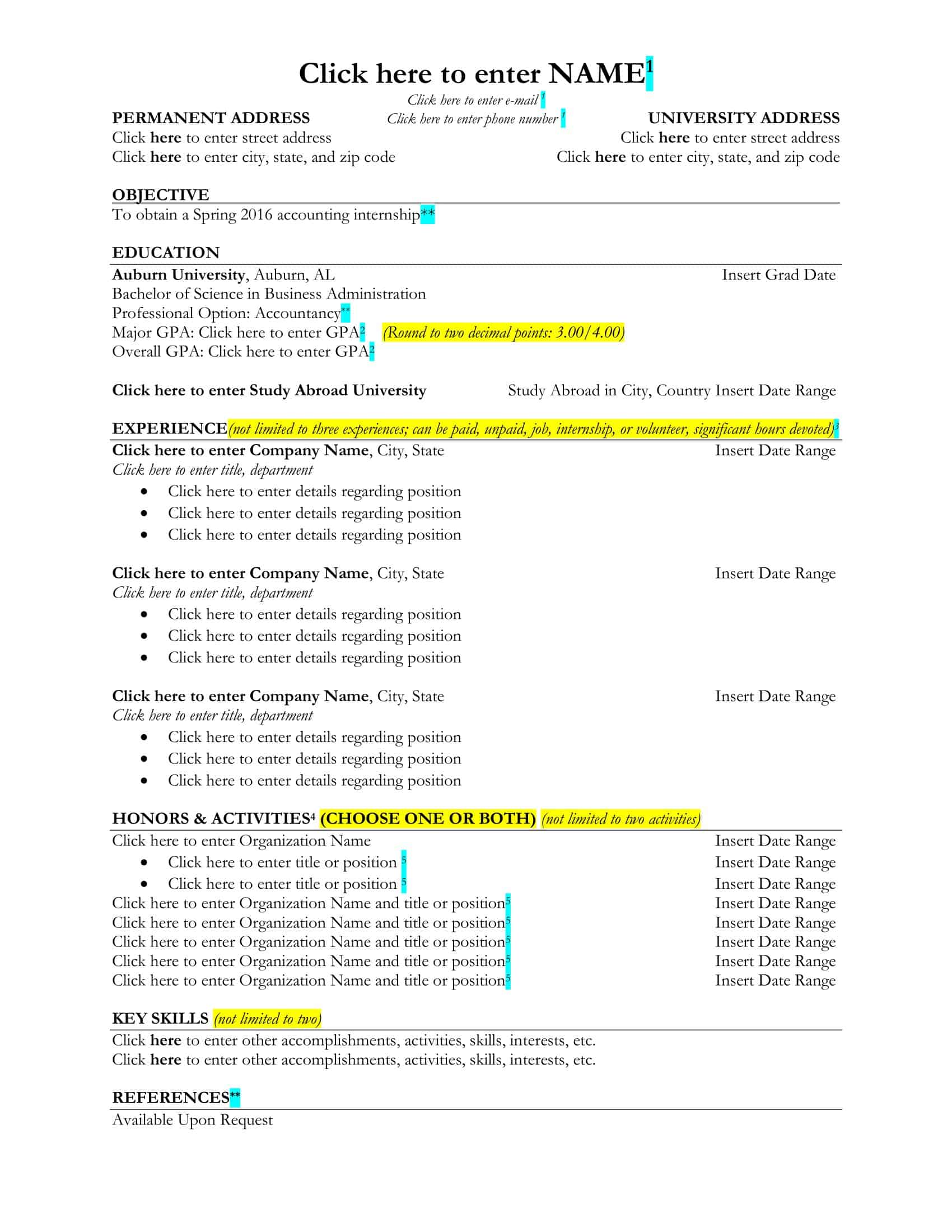 college resume format college resume format