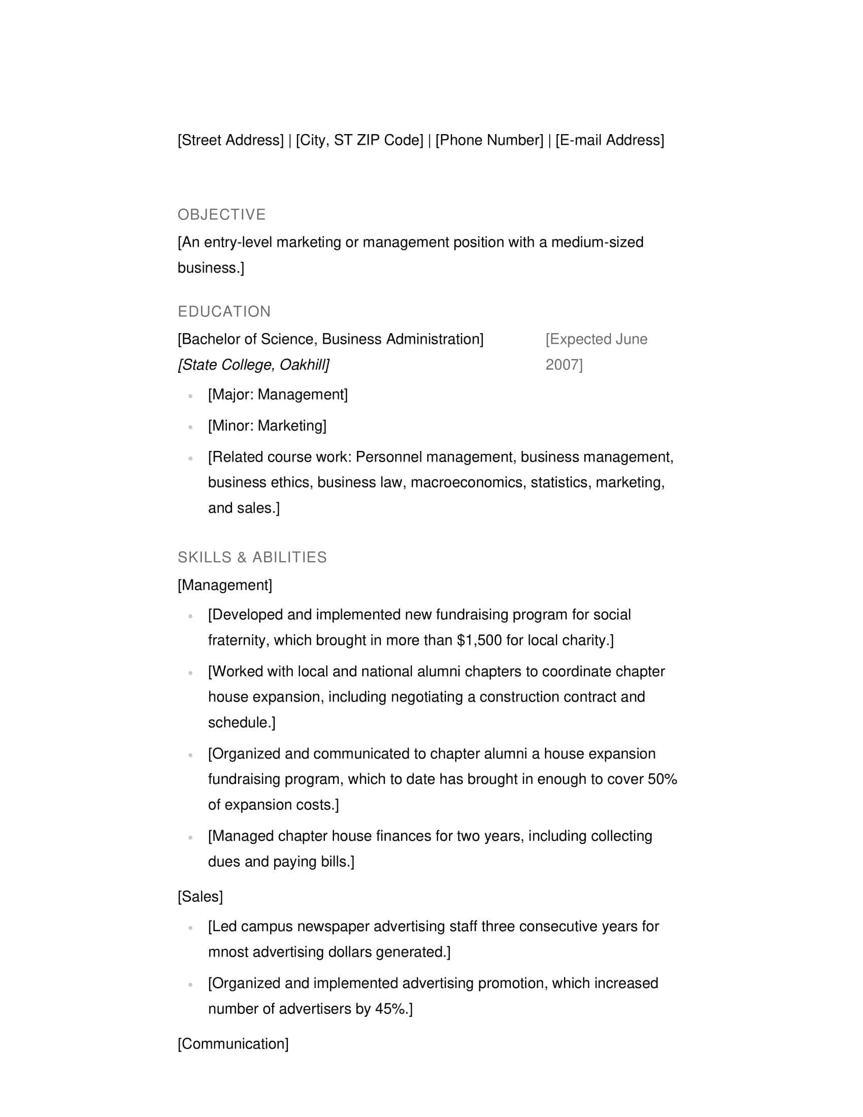 college student resume for internship college student resume for internship