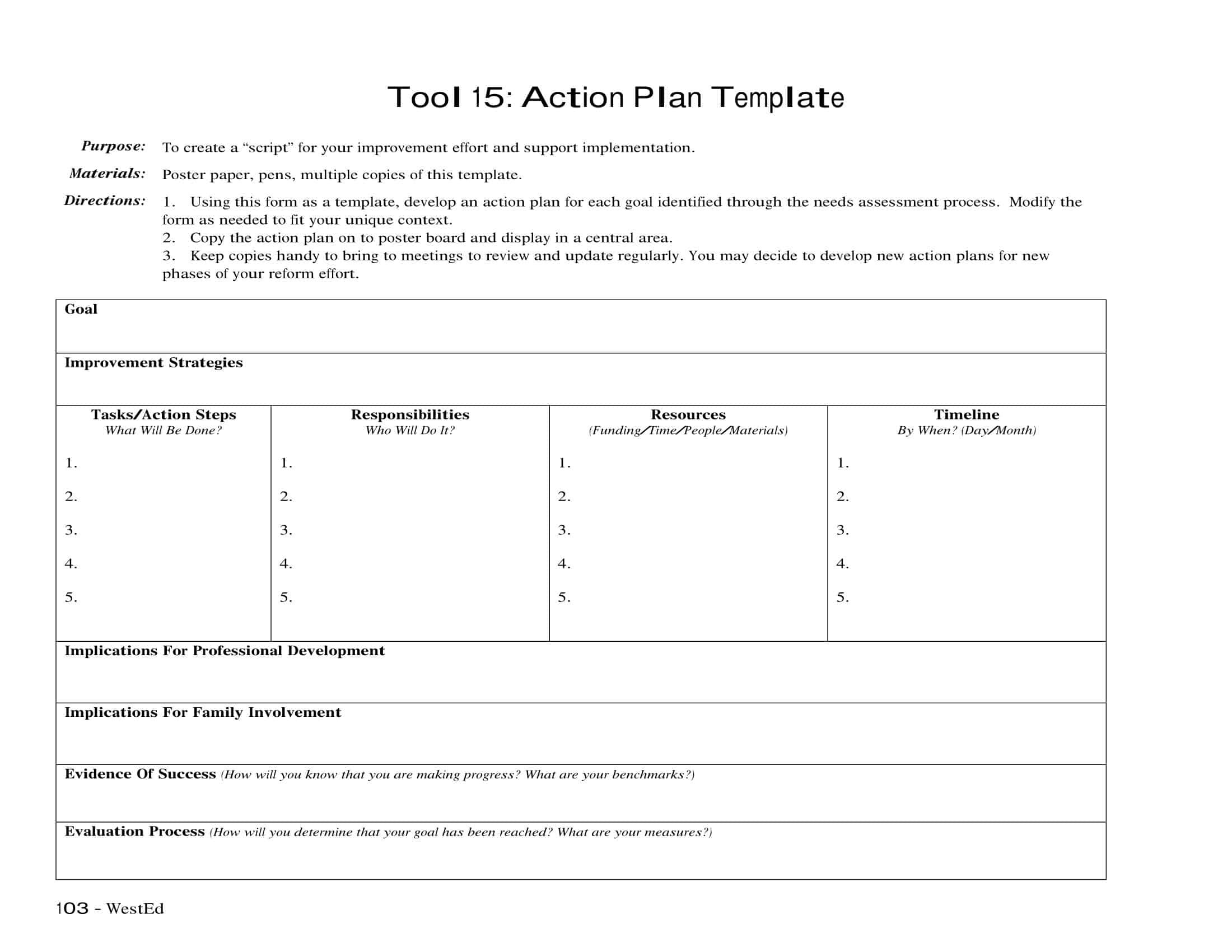 Free Printable Action Plan Templates [PDF, Word]