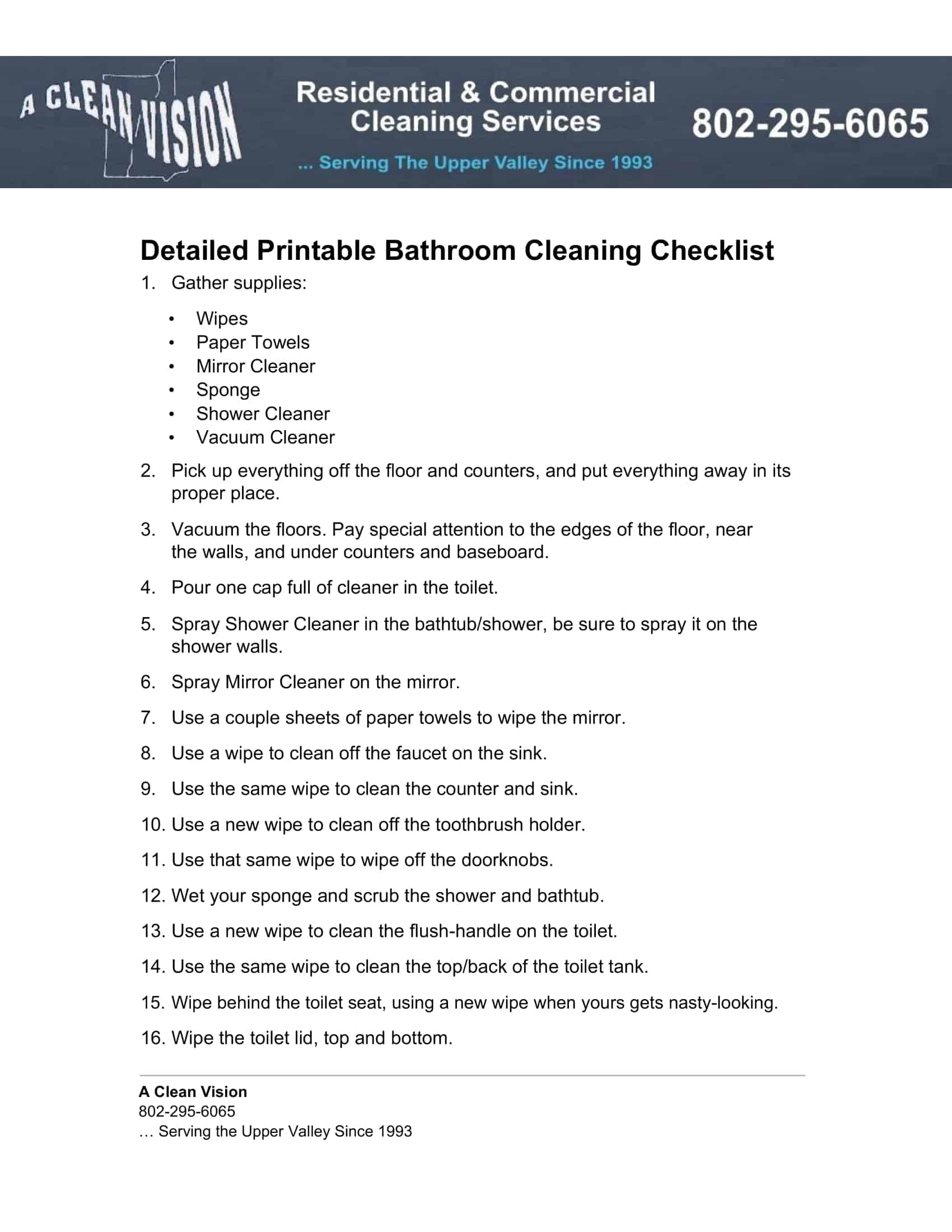 deep cleaning bathroom checklist deep cleaning bathroom checklist