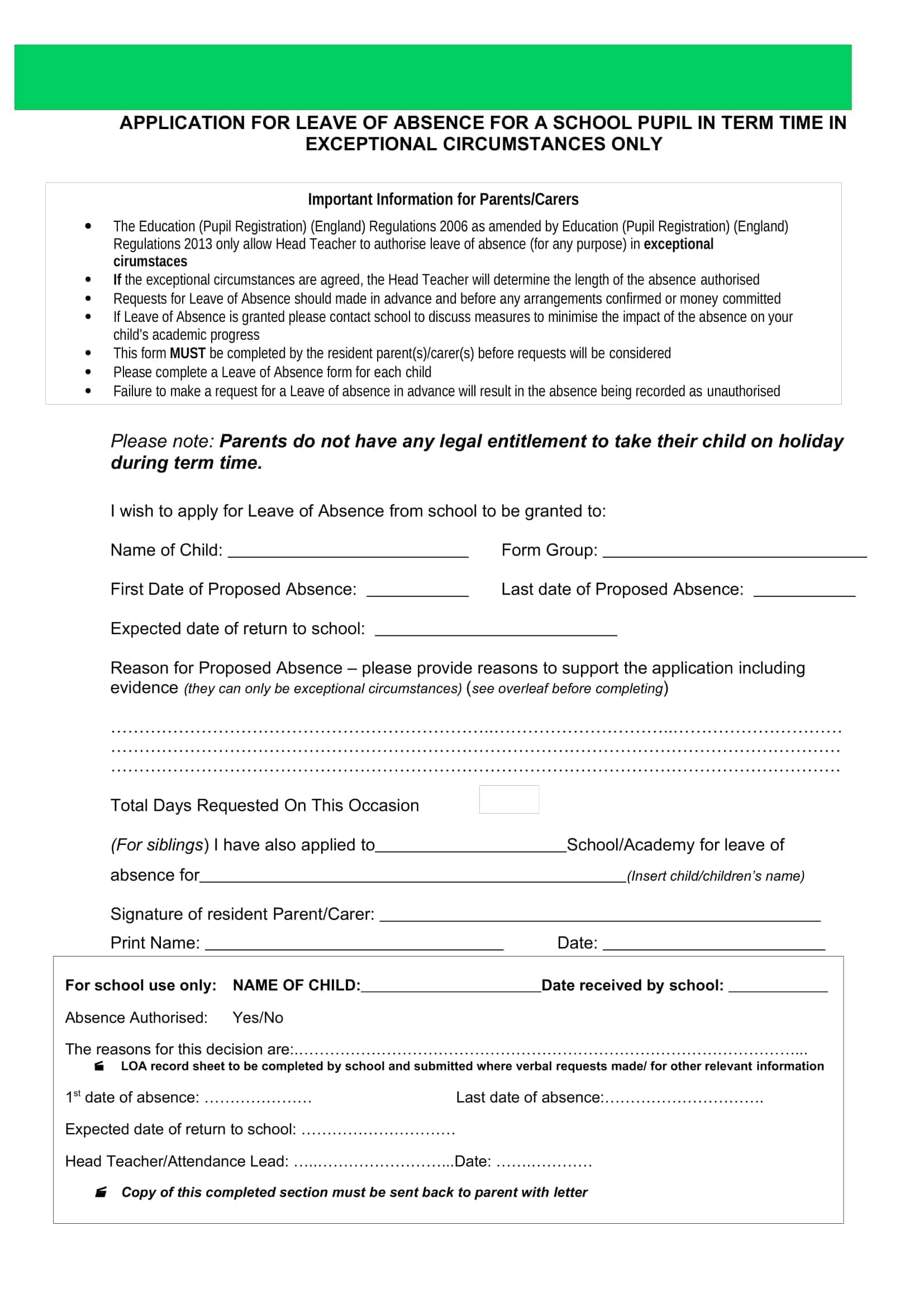 how to write a leave of absence letter how to write a leave of absence letter