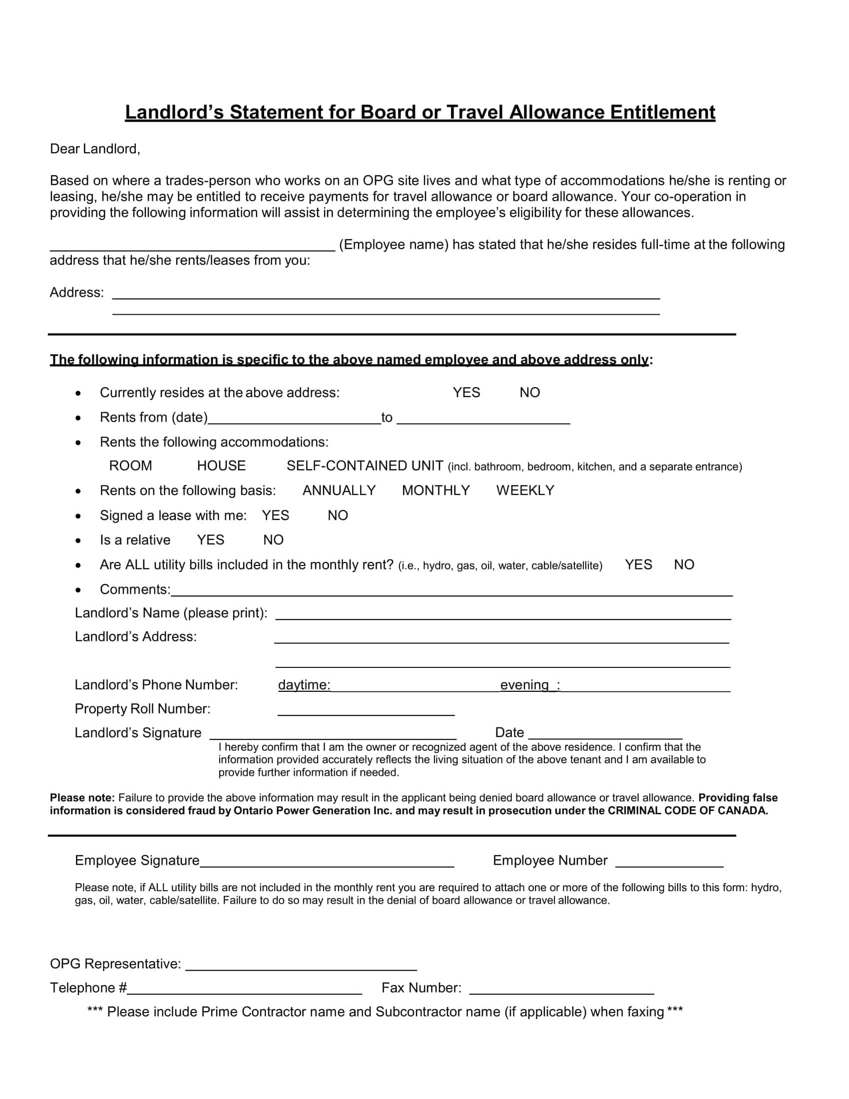 landlord statement for snap landlord statement for snap