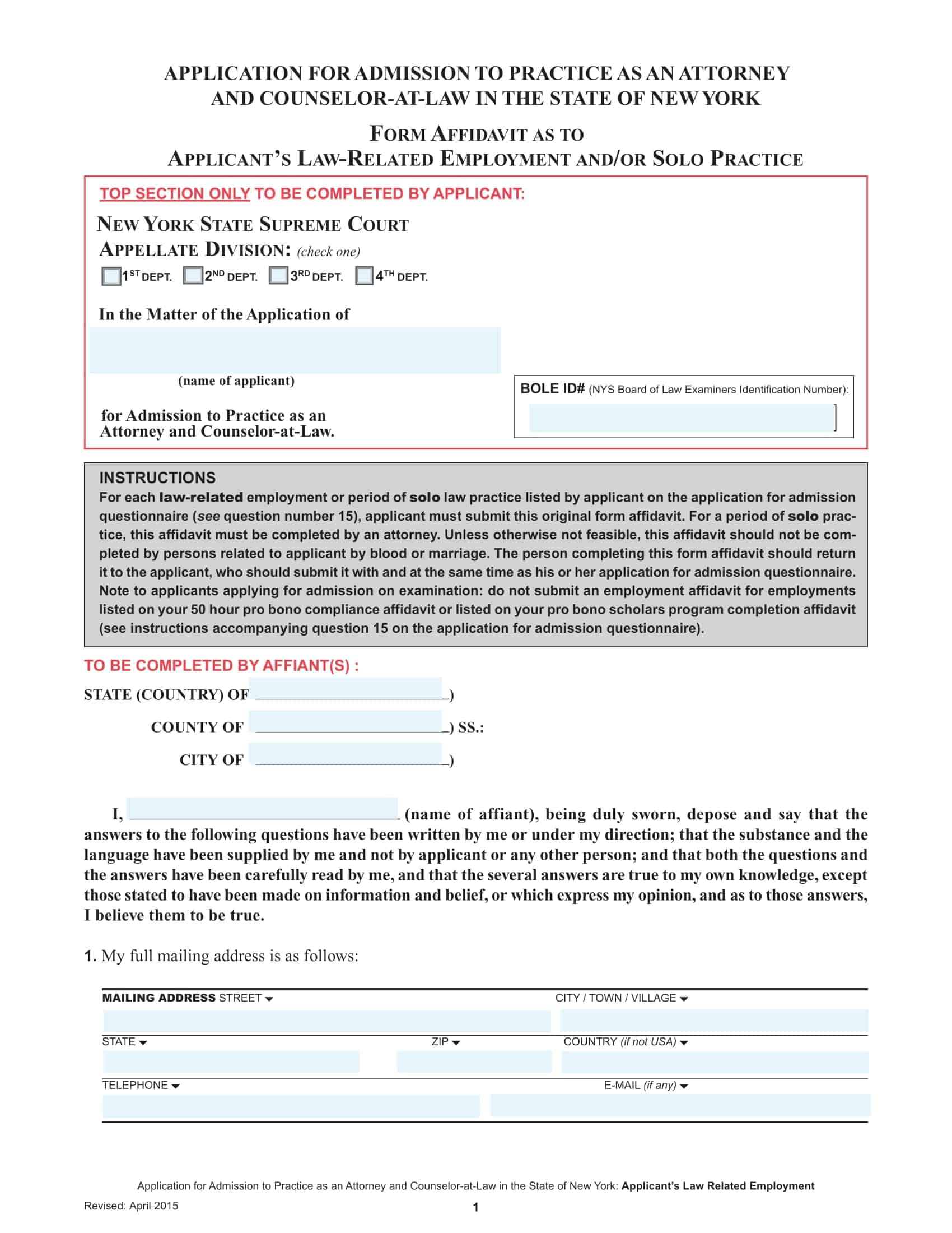 printable affidavit form printable affidavit form