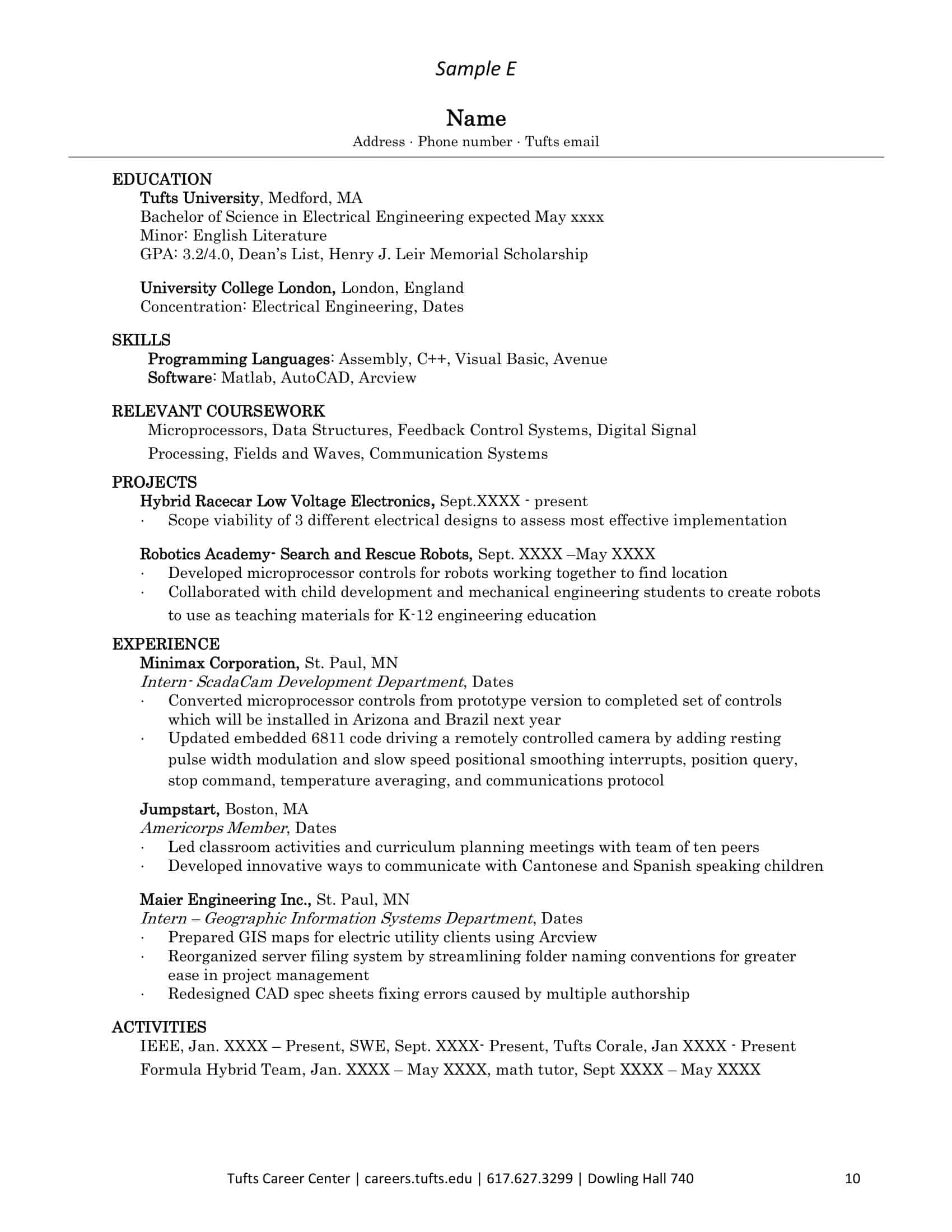 resume college resume college