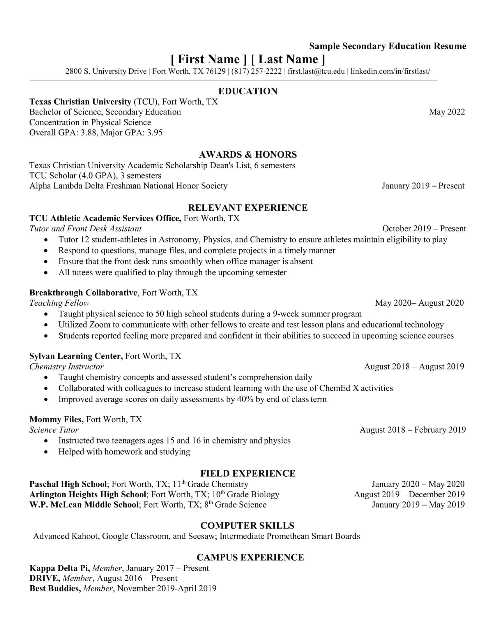 resume examples for college students resume examples for college students