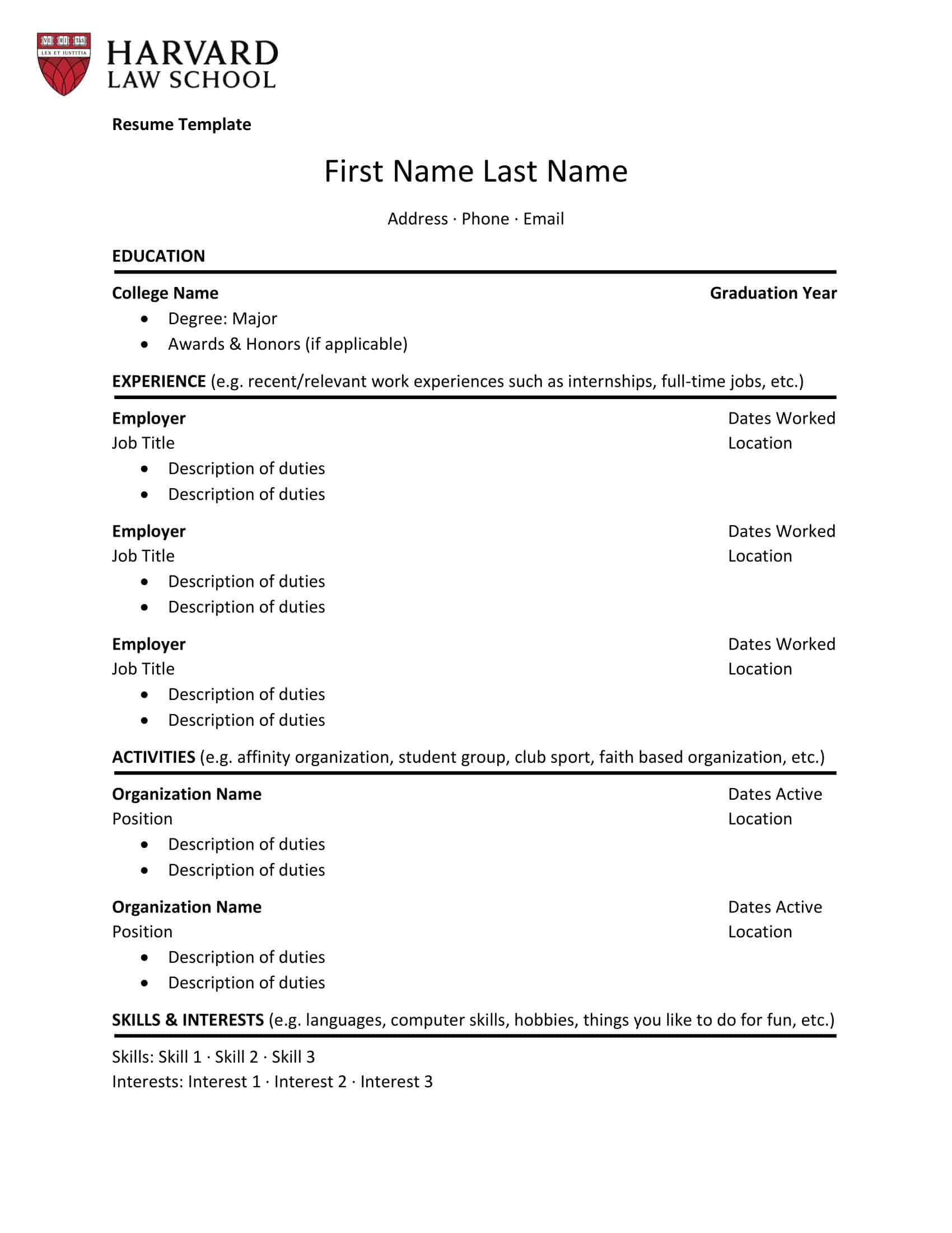resume for college application examples resume for college application examples