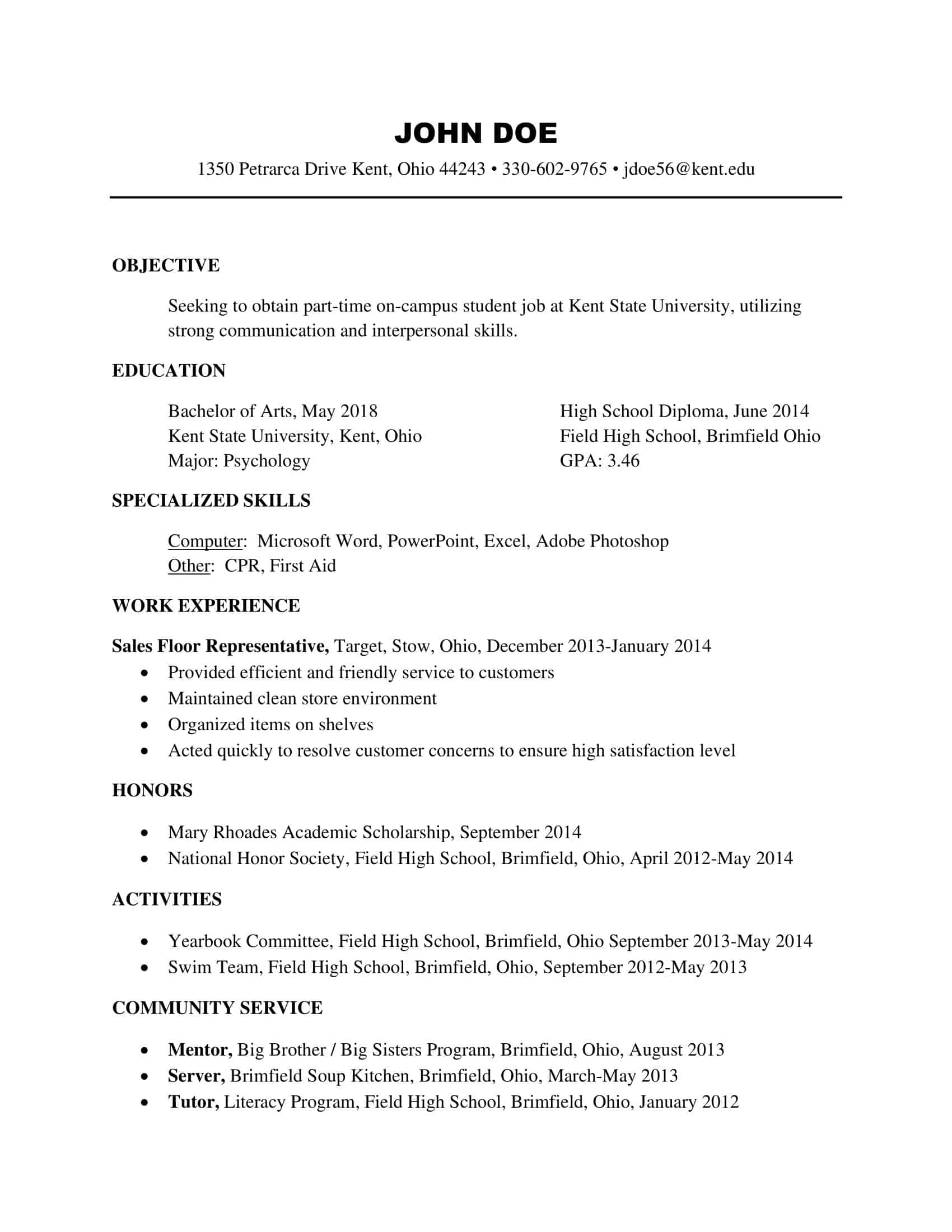 resume template college student resume template college student