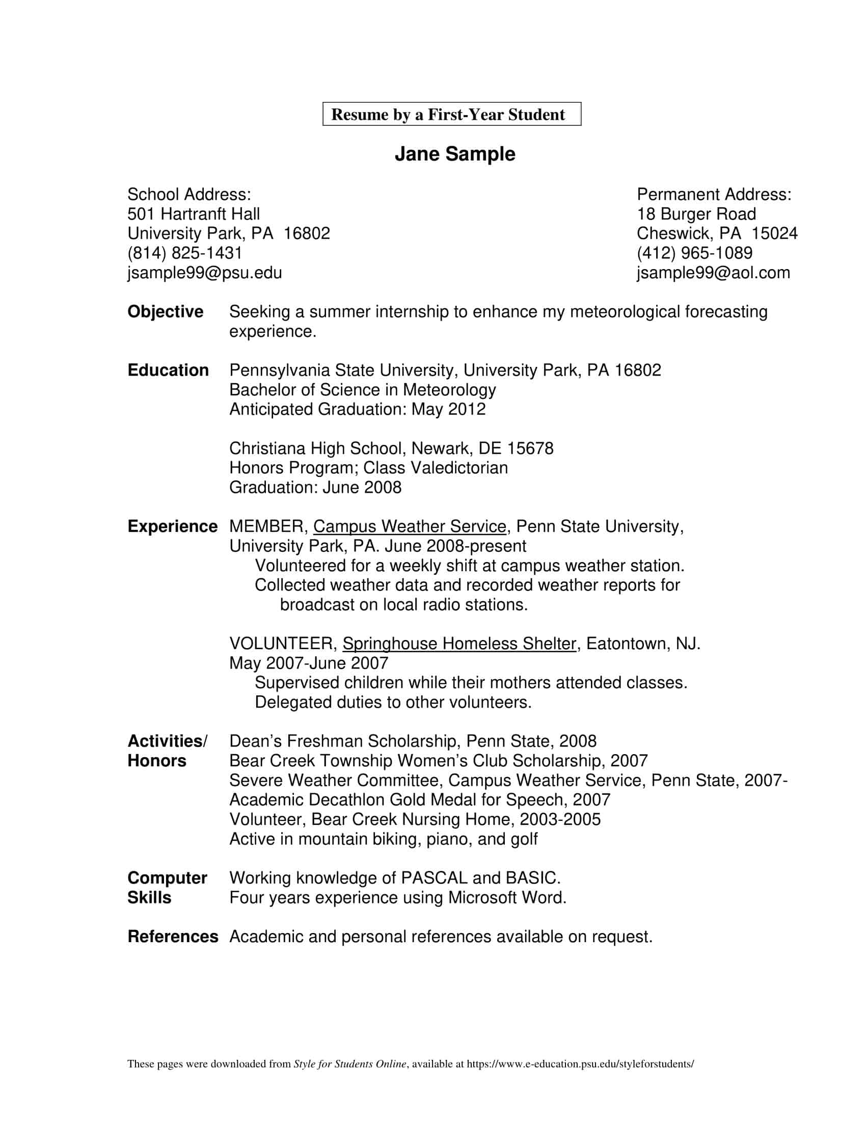 resume templates college student resume templates college student