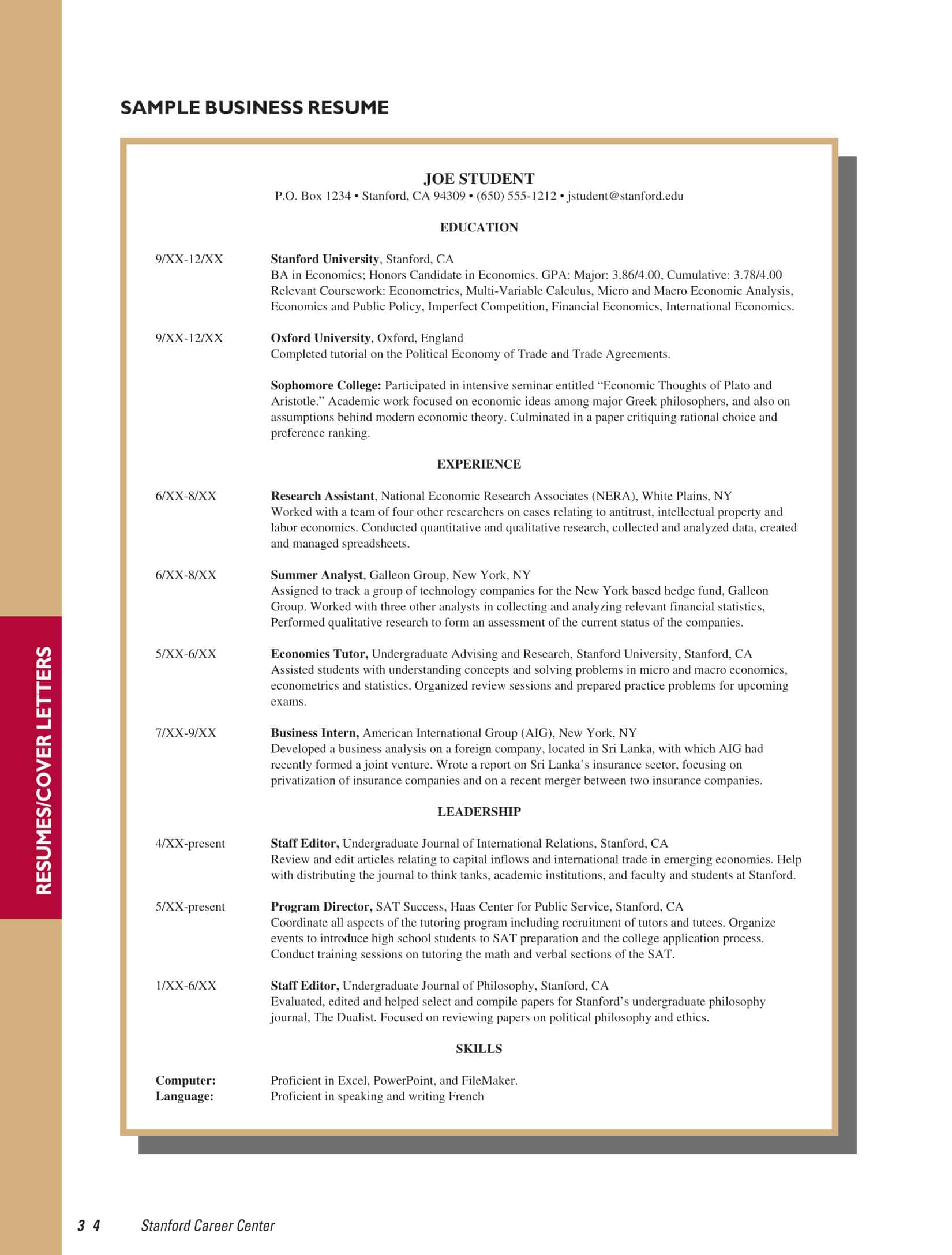 sample resume for recent college graduate with no experience sample resume for recent college graduate with no experience