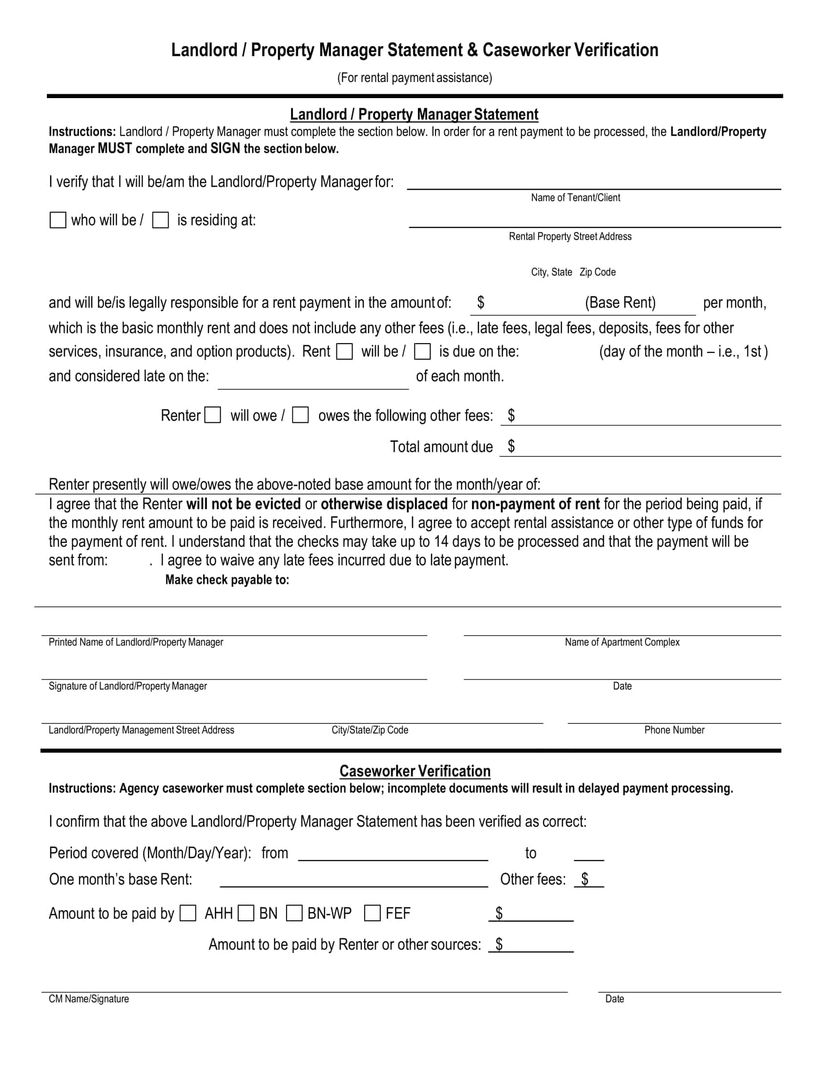 statement from landlord template statement from landlord template