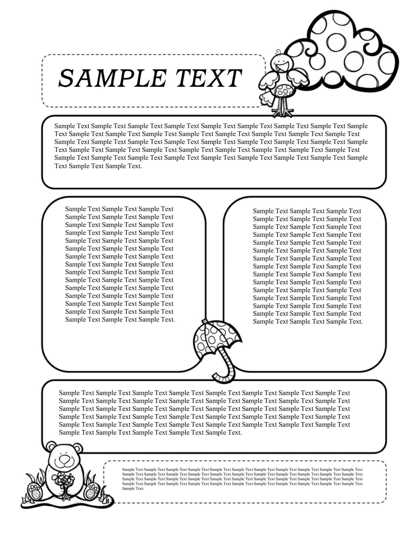 Accessible Preschool Newsletter Template Accessible Preschool Newsletter Template