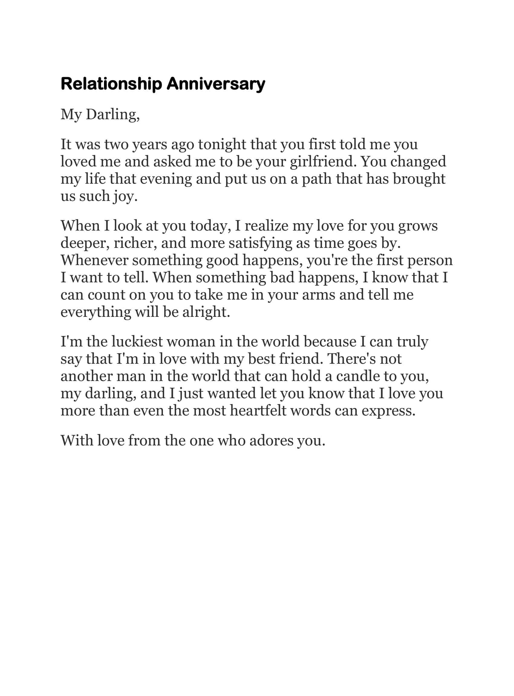 Anniversary Letter to my beloved Anniversary Letter to my beloved