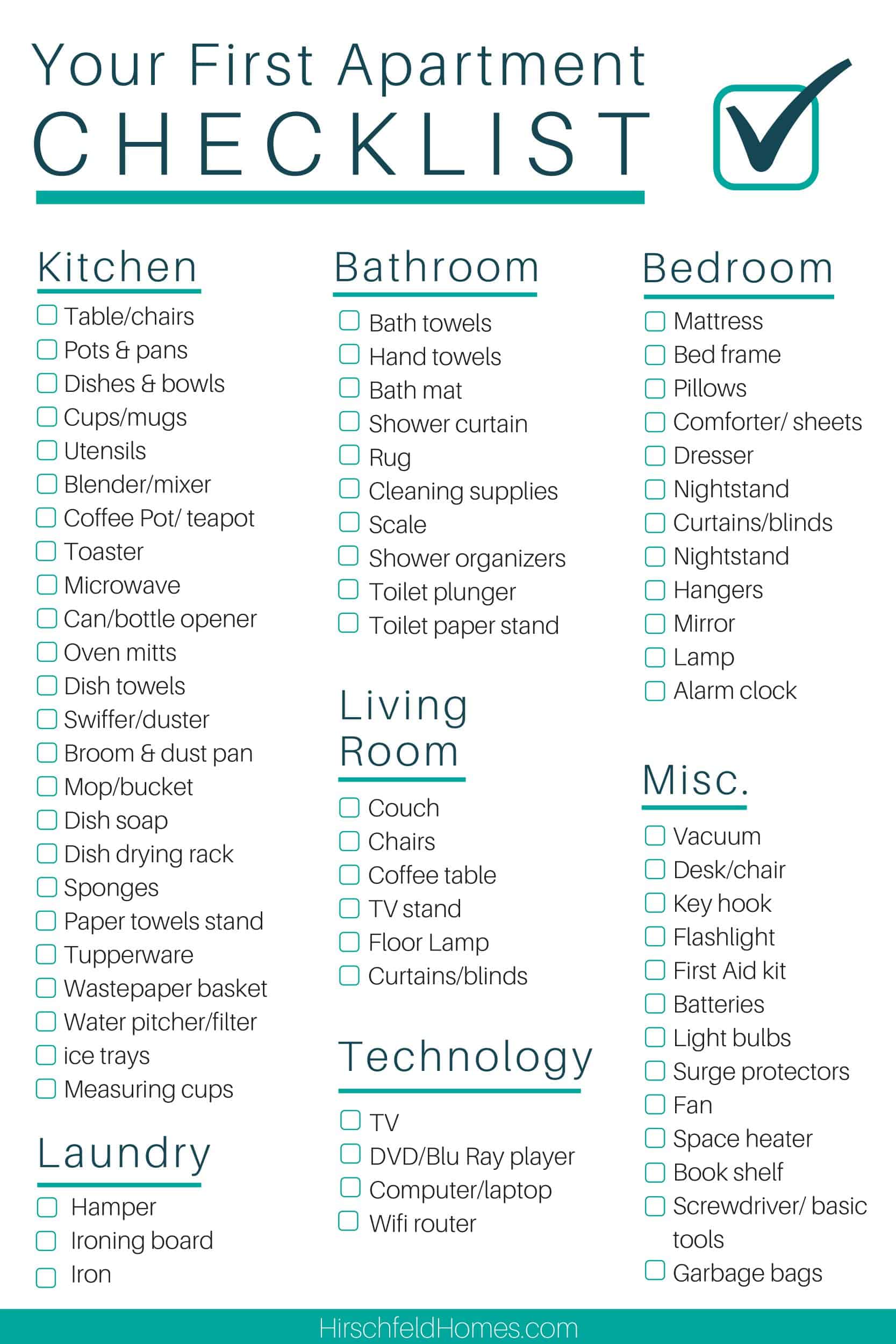 Apartment Checklist Word Format Apartment Checklist Word Format