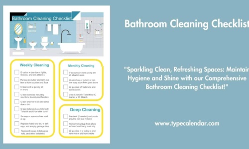 Free Printable Bathroom Cleaning Checklist Templates [PDF, Excel, Word]