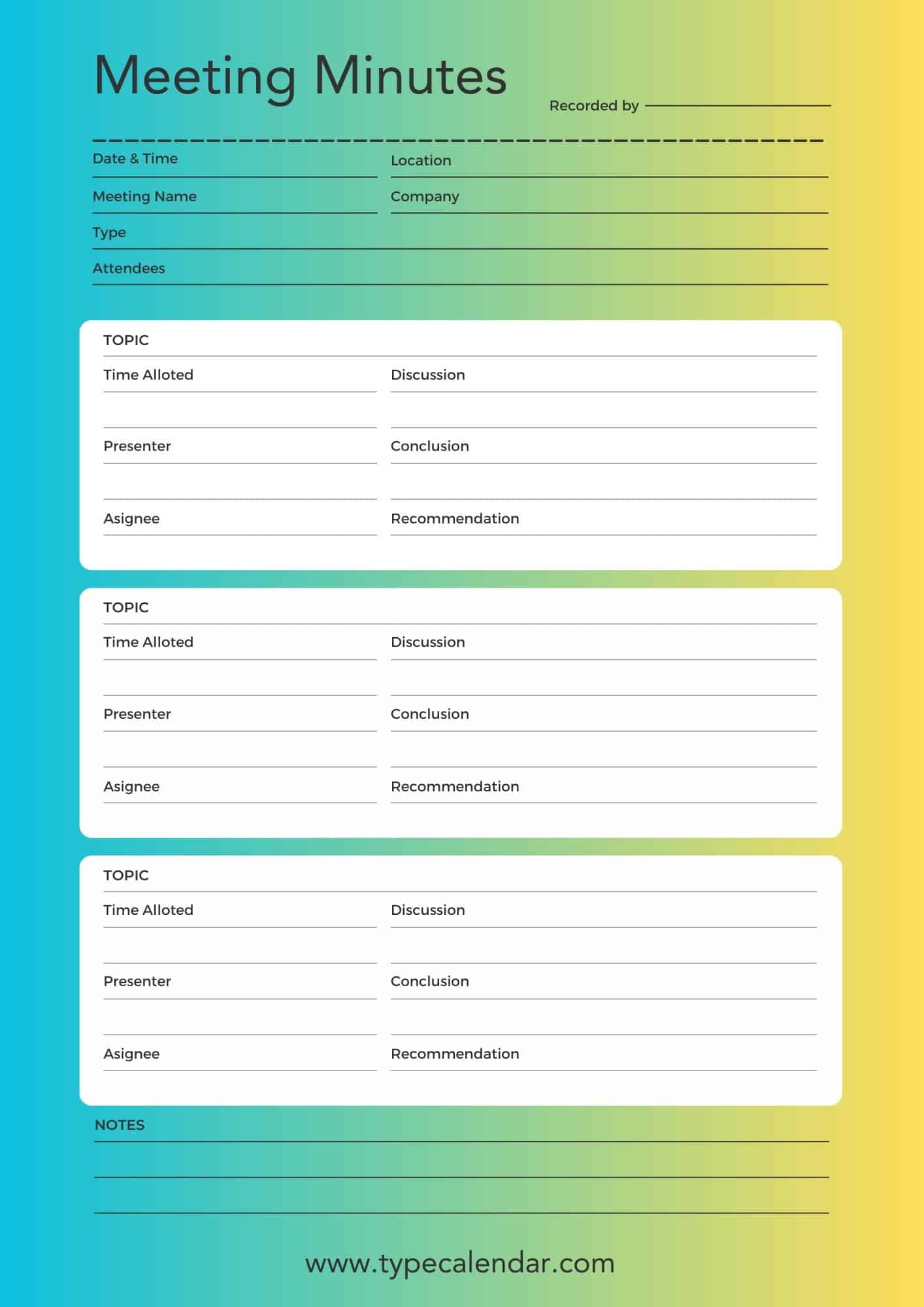 Minutes Template Excel Minutes Template Excel
