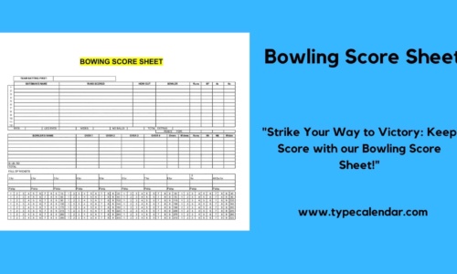 Free Printable Bowling Score Sheet Templates [PDF, Excel] Calculator