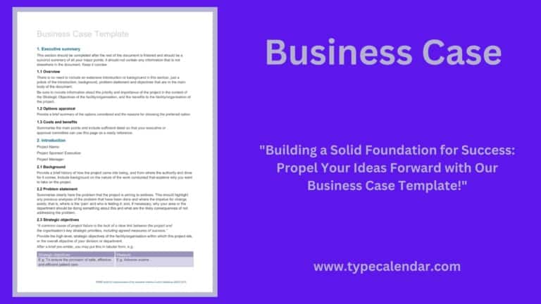 Free Printable Business Case Templates [Excel, Word, PDF] Hiring, Simple