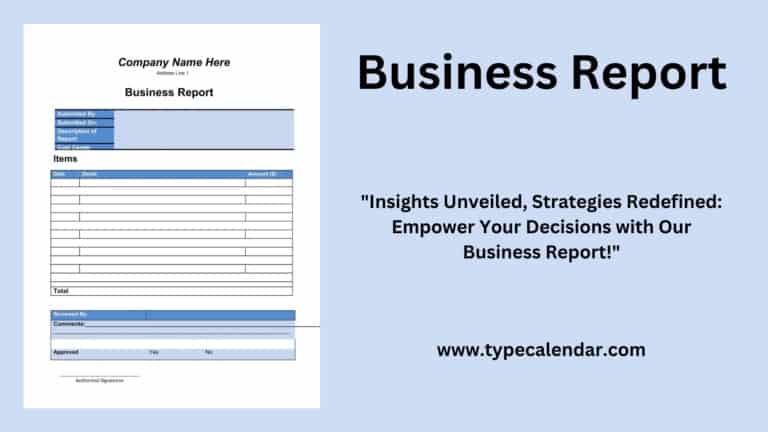 Free Printable Business Report Templates [Word, Excel, PDF] Example