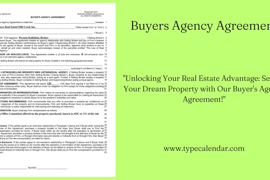 Buyer's Agency Agreement