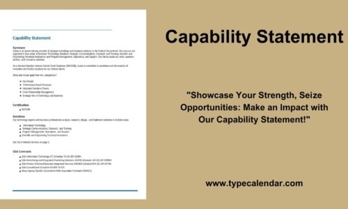 Free Printable Capability Statement Templates [PDF, Word]