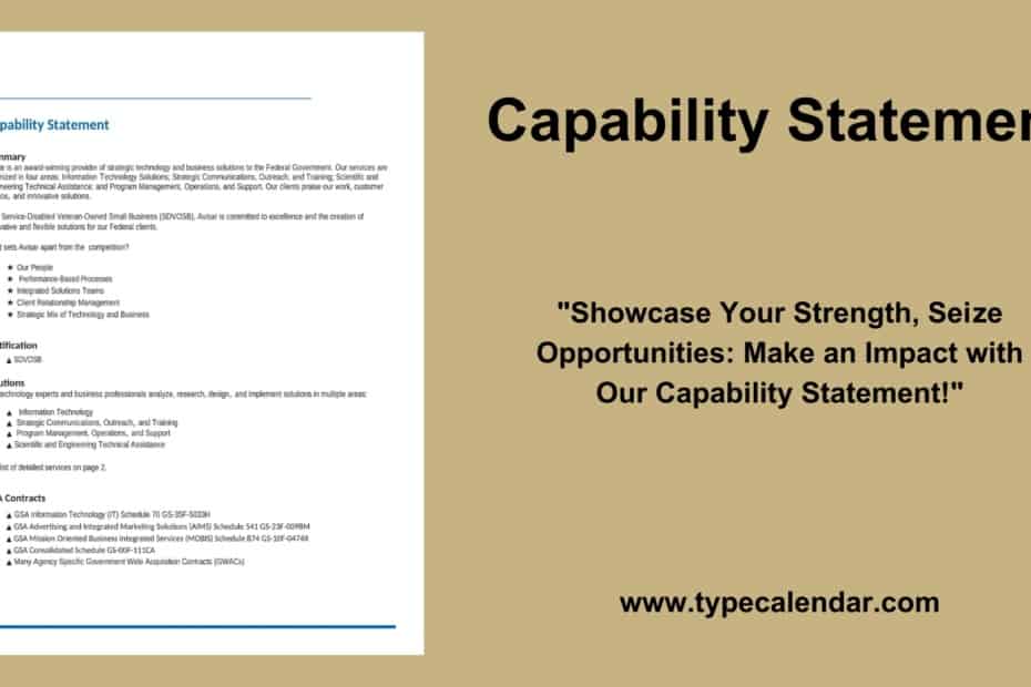 Capability Statement