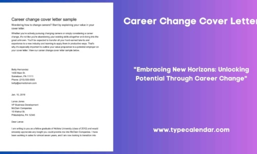 Free Printable Career Change Cover Letter Templates [PDF, Word]