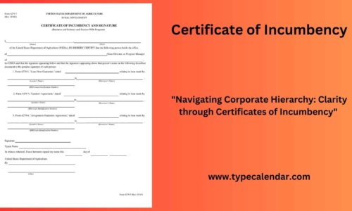 Free Printable Certificate of Incumbency Templates [Word, PDF]