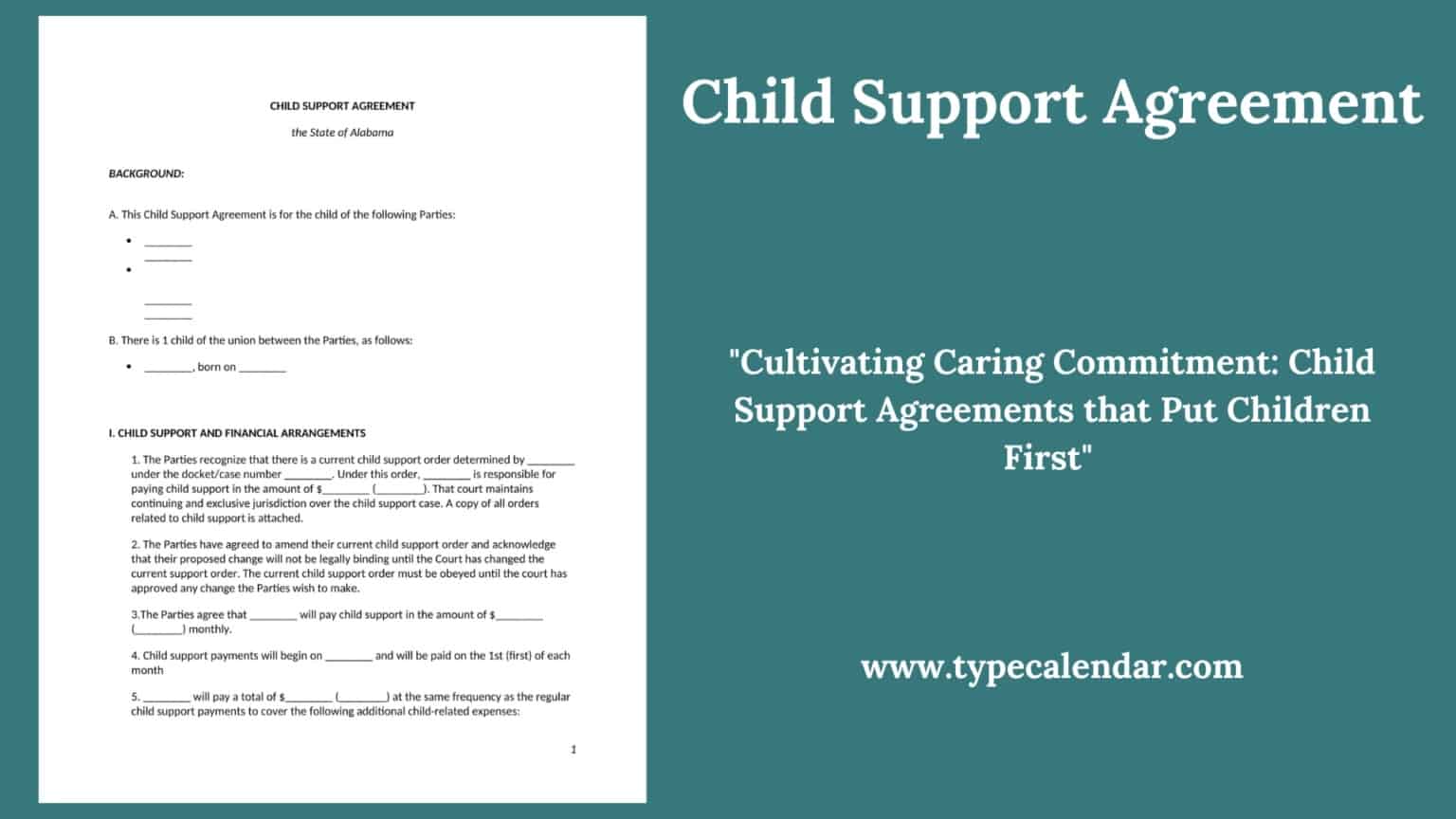 Free Child Support Agreement Templates [PDF, Word] Without Court