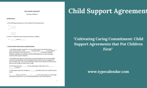 Free Child Support Agreement Templates [PDF, Word] without Court