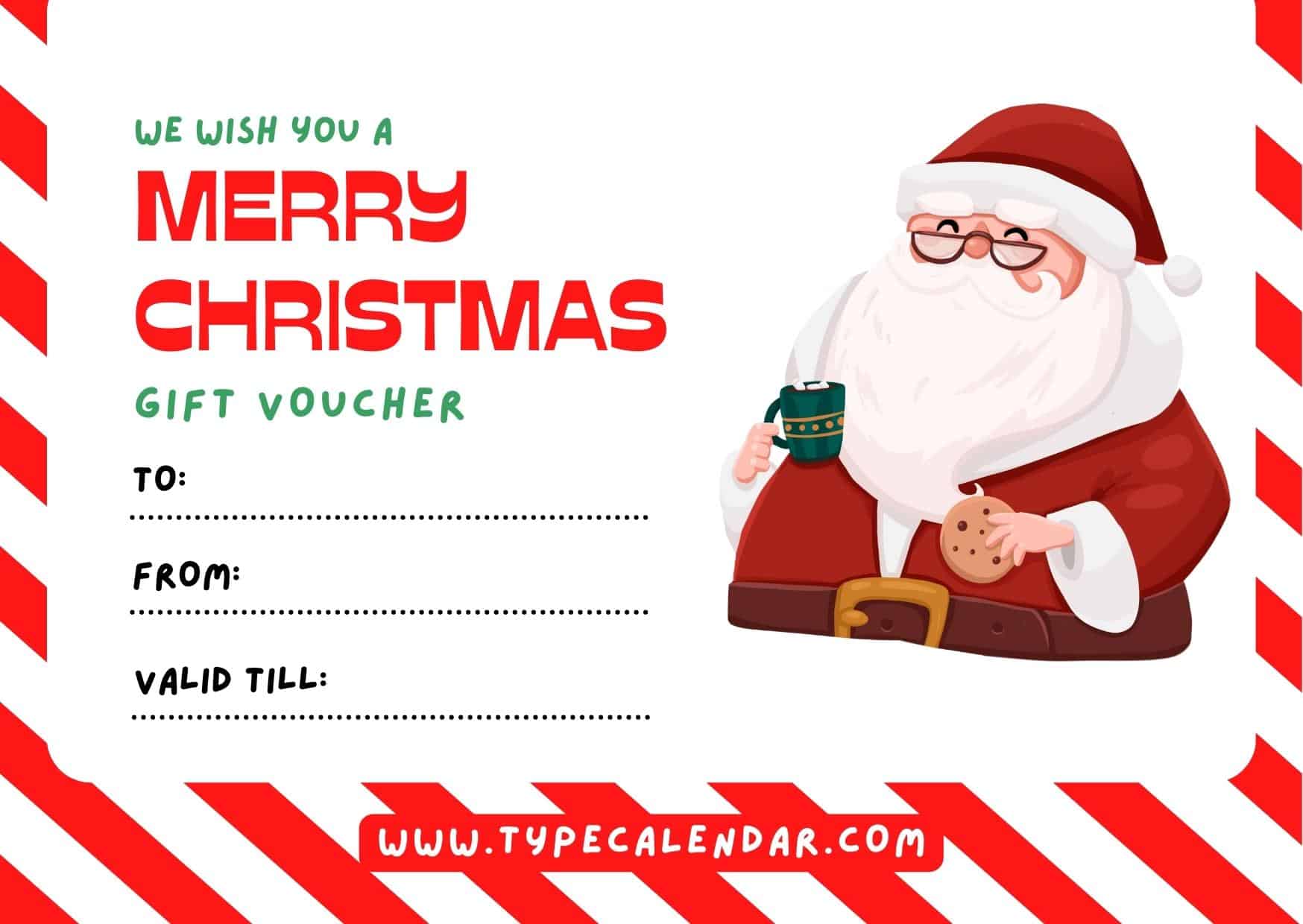 free printable christmas gift certificate templates [pdf, word] blank