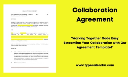 Free Printable Collaboration Agreement Templates [Word, PDF]