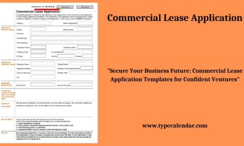 Free Printable Commercial Lease Application Templates [PDF, Word]