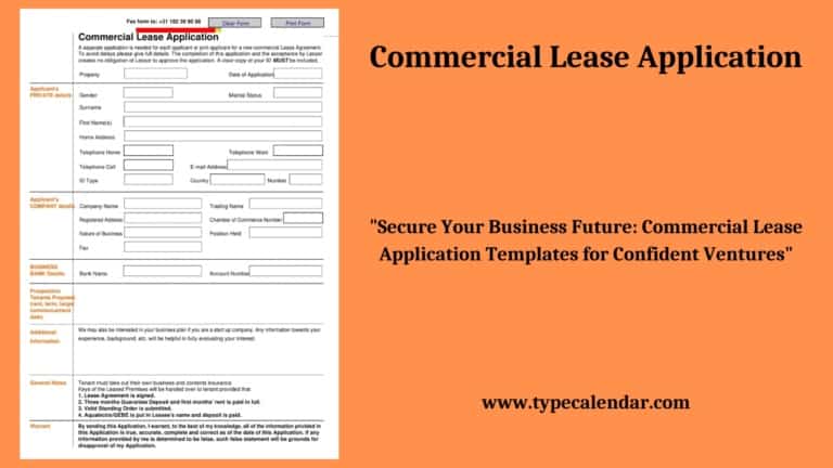 Free Printable Commercial Lease Application Templates [PDF, Word]